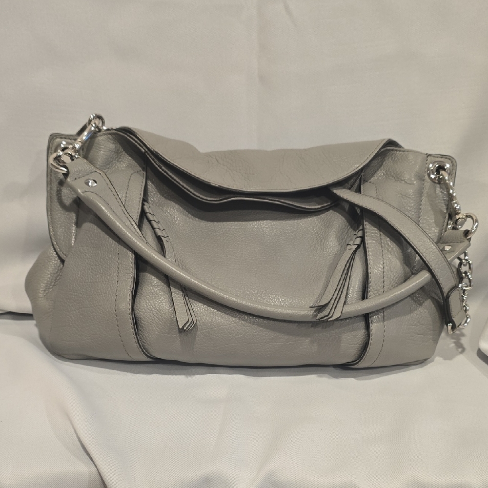 orYANY Elegant Gray Leather Shoulder Bag